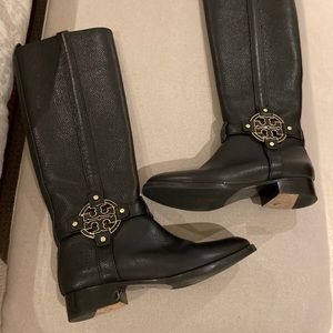 Tory Burch Black riding boots size 7